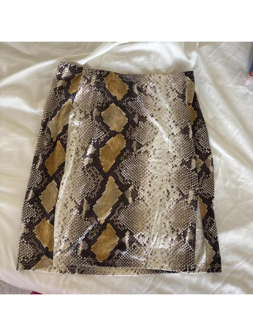 Windsor Snake Print Mini Skirt